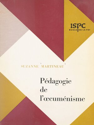 cover image of Pédagogie de l'œcuménisme